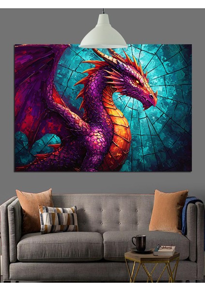 Ejderha Dekoratif Kanvas - Mdf Ahşap Tablo indirimleri