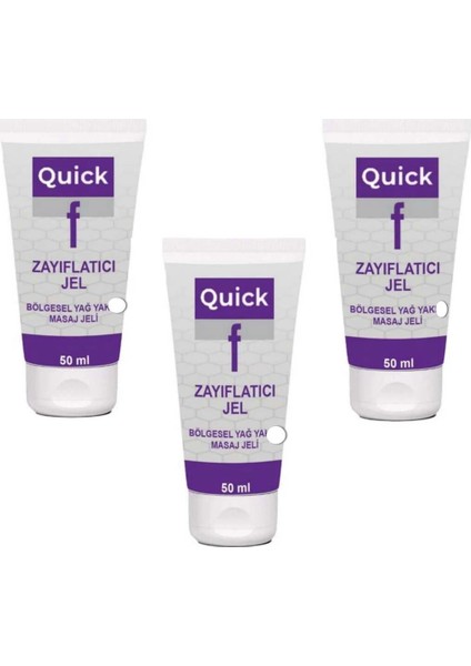 Quick F Gel Bölgesel Yağ Yakımını Destekleyen Inceltilmiş Selülitinizin Yeni Sırrı Hızlı Jel x 3 Ad