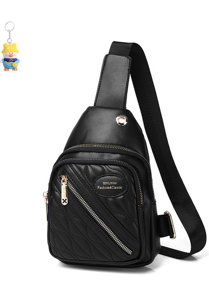 Basit Bayanlar Göğüs Çantası Büyük Kapasiteli Göğüs Sırt Çantası Kızlar Açık Rahat Crossbody (Yurt Dışından)