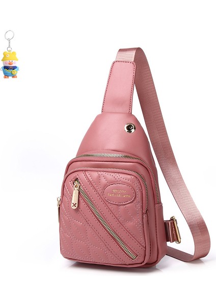 Basit Bayanlar Göğüs Çantası Büyük Kapasiteli Göğüs Sırt Çantası Kızlar Açık Rahat Crossbody (Yurt Dışından)