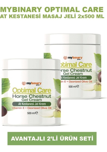 Optimal Care At Kestanesi Jeli, Masaj Kremi 500 ml (2 Adet x 500 Ml)