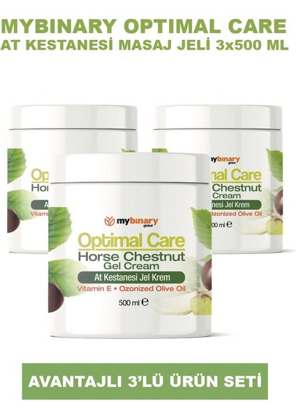 Optimal Care At Kestanesi Jeli, Masaj Kremi 500 ml (3 Adet x 500 Ml)