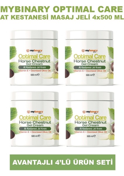 Optimal Care At Kestanesi Jeli, Masaj Kremi 500 ml (3 Adet x 500 Ml)