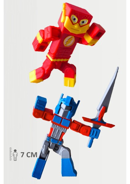 Minecraft The Flash ve Optimus Prime Hareketli Eklemli Figür