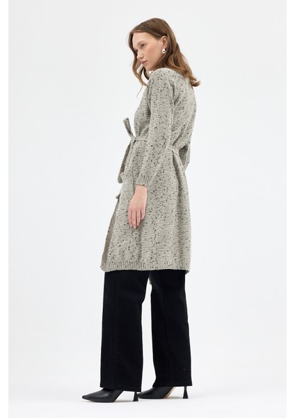 Taş Kadın Kuşaklı Uzun Hırka 6800 fırsatları