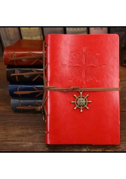 Pusula Kabartmalı Deri Hatıra Defteri