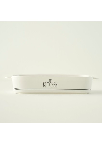 My Kitchen Porselen Fırın Kabı Büyük Boy Beyaz (34,5x21,8x6,2 cm)