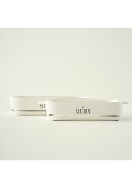My Kitchen Porselen Fırın Kabı Büyük Boy Beyaz (34,5x21,8x6,2 cm) fırsatları