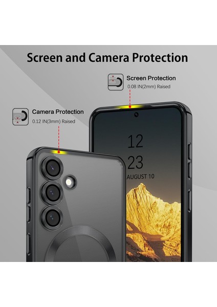 Samsung Galaxy S25 Fe Kılıf Kamera Korumalı Magsafe Wireless Arkası Şeffaf Kenarları Renkli Yumuşak fiyatları