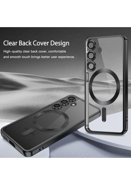 Samsung Galaxy S25 Fe Kılıf Kamera Korumalı Magsafe Wireless Arkası Şeffaf Kenarları Renkli Yumuşak indirimleri