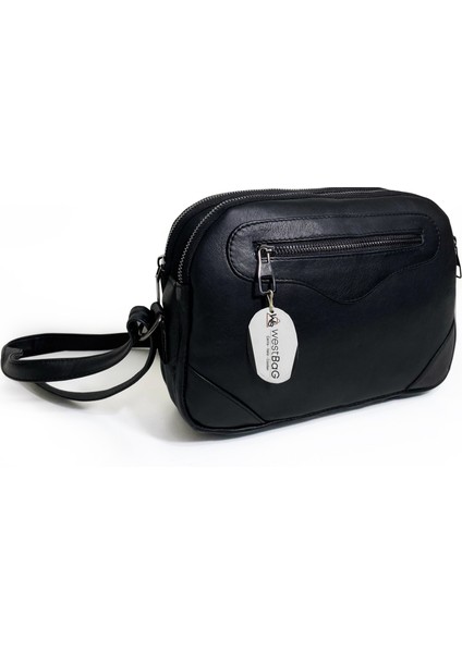 Hakiki Deri Üç Bölmeli Ayarlanabilir Uzun Askılı Çapraz Kadın Omuz Çantası Büyük Boy indirimleri