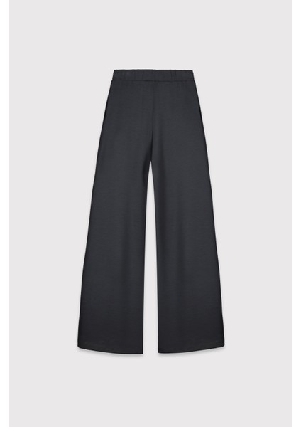 Pileli Geniş Paça Modal Jogger