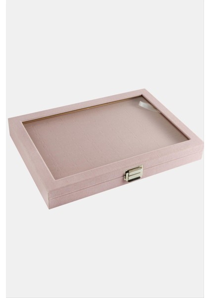 Wizard Cam Kapaklı Anfora Kumaş Batırmalı Yüzük Standı 24X34 Cm-Pembe modelleri