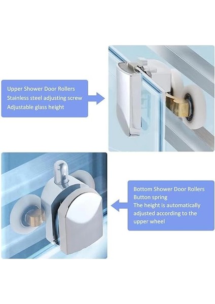 Duşa Kabin Teker Seti,4 Adet Krom Banyo Tekerleği,tüm Duşa Kabinlere Uyumlu Tekerlek Seti Takımı 2 fırsatları