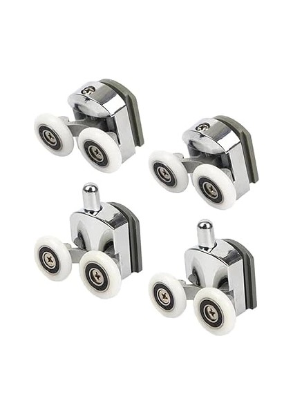 Duşa Kabin Teker Seti,4 Adet Krom Banyo Tekerleği,tüm Duşa Kabinlere Uyumlu Tekerlek Seti Takımı 2