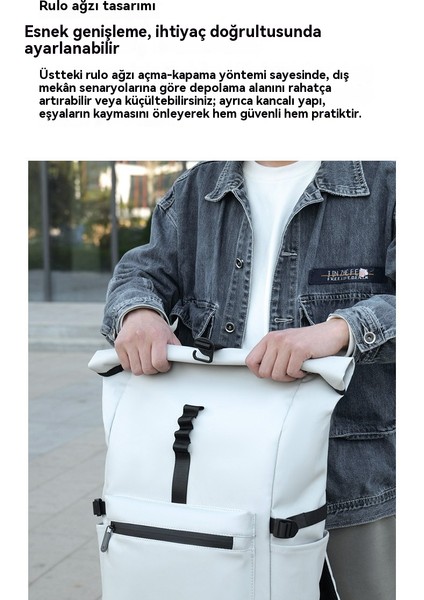 Gündelik Erkekler Için Lüks Görünümlü, Büyük Kapasiteli, Seyahate Uygun Sırt Çantası (Yurt Dışından) fırsatları