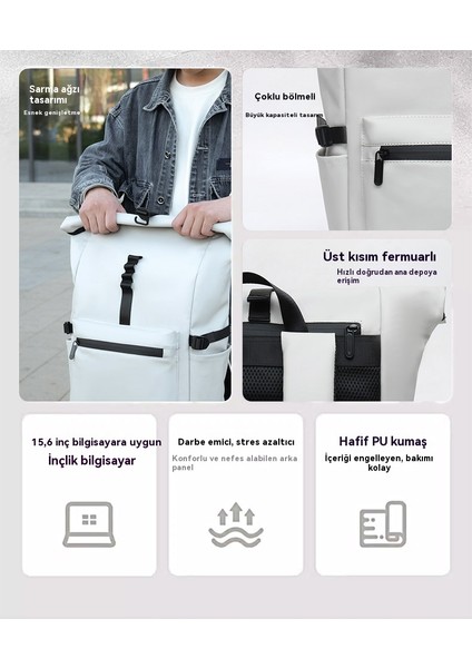 Gündelik Erkekler Için Lüks Görünümlü, Büyük Kapasiteli, Seyahate Uygun Sırt Çantası (Yurt Dışından) indirimleri