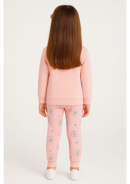 Pembe Çiçekli 4-6 Yaş Çocuk Pijama Takımı modelleri