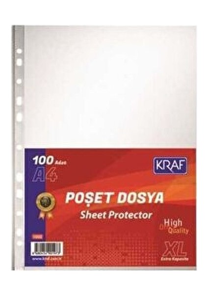 Poşet Dosya XL 100 Adet Şeffaf Buzlu A4 Ölçülerinde Yüksek Kalite Koruma fiyatları