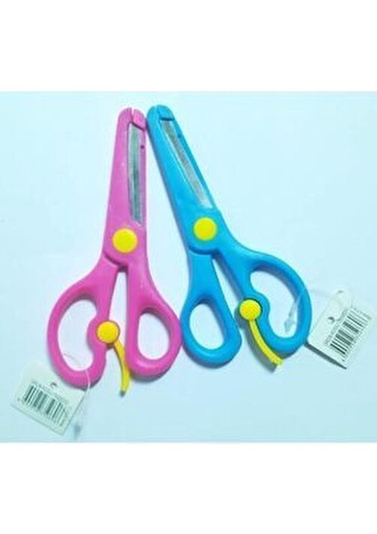 Korumalı Makas Pembe Renkli 1 Adet Çocuklar İçin Güvenli Kullanım fırsatları