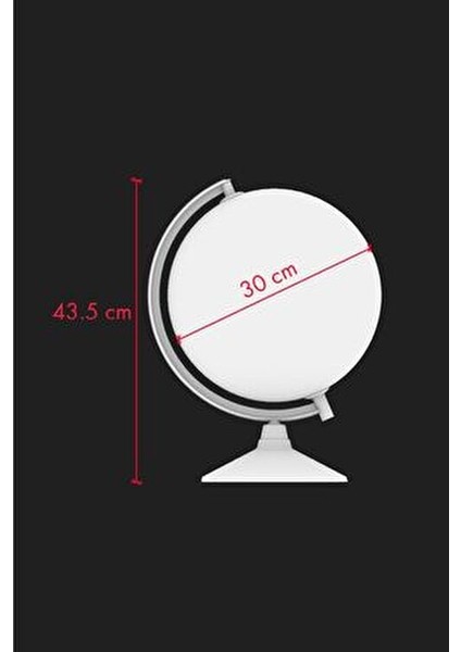 Işıksız Siyasi Küre 30 Cm Mavi Renkli Dünya Haritası ile Eğitim Araçları İçin modelleri