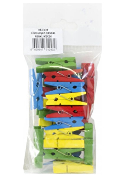 Renkli Ahşap Mandal 25 mm 50 Parça Farklı Renklerde Kırtasiye Malzemesi modelleri