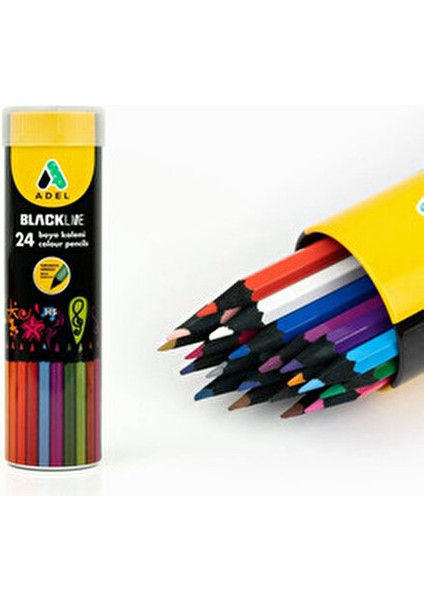 Blackline Metal Tüp Boya Kalemi 24 Renk Kırılmaya Dirençli Kolay Açılır Uç modelleri