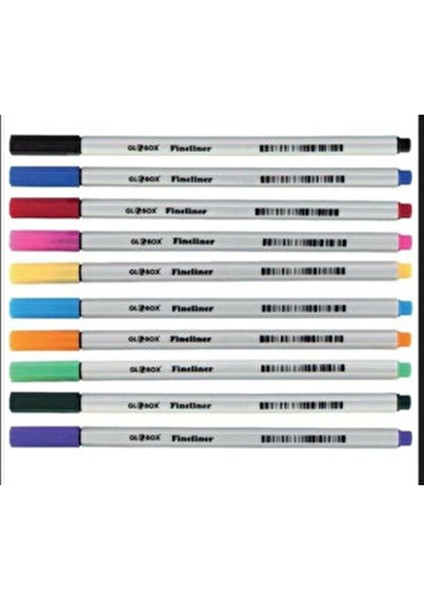 Fineliner 10 Renk 0,4 mm İnce Uçlu Keçeli Kalem Seti 10 Parça Renkli fiyatları