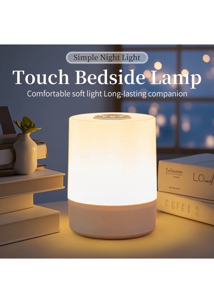 LED Dokunmatik Glow Gece Işık Uzaktan Kumanda Zamanlama Yüzme Bebek Odası Yatak Odası Aydınlatma Masa Lambası Dekorasyon Başucu Uyku Lambası Renk: Uzaktan Kumanda Değil (Yurt Dışından)