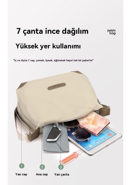 Yeni Çok Renkli Naylon Tek Omuzlu Günlük Iş Kadın Çantası (Yurt Dışından) modelleri