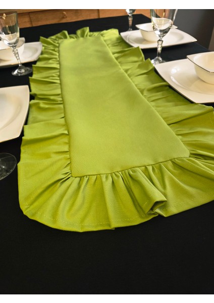 Etrafı Fırfırlı Runner - Sıvı Itici Özlliğe Sahip indirimleri