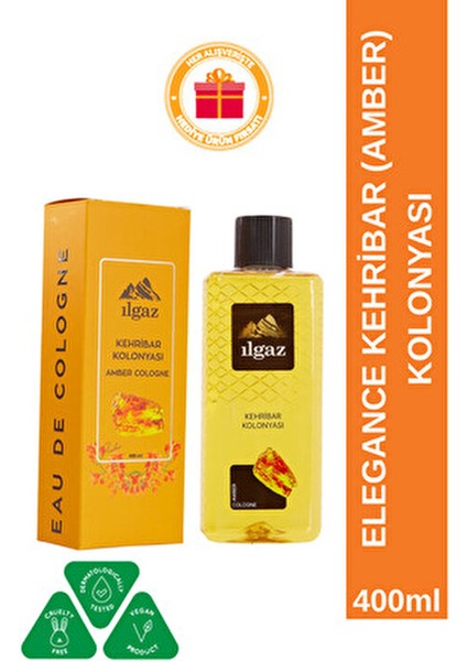 Kehribar Kolonyası Amber Çiçeği Kokusuyla 400 ml 70 Derece Ferahlatıcı Etki indirimleri