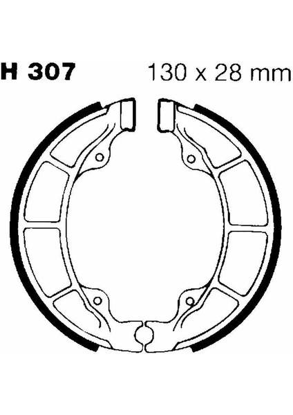 H307 2020-2025 Sym Fiddle Iv 125 Uyumlu Arka Fren Balatası Yaylı Kampana Set (Arka Kampana)