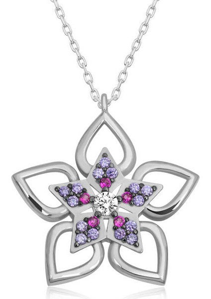 ​gümüş Çiçek Kadın Kolye