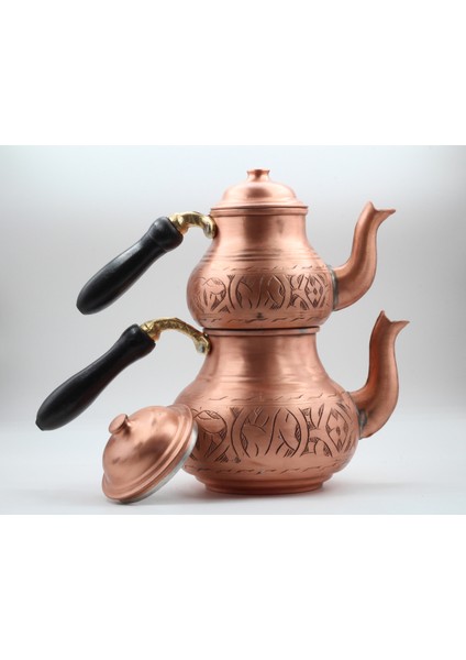 Özel El Işlemesi Bakır Çaydanlık Küçük Boy