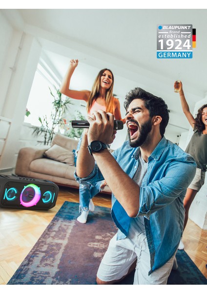 PL700 Mikrofonlu Uzaktan Kumandalı Kablosuz Bluetooth Speaker Hoparlör 70W Siyah(Blaupunkt Türkiye Garantili)