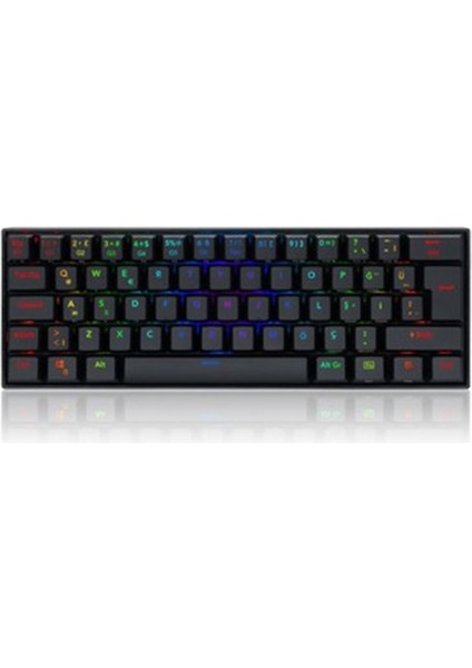 K530 Draconıc Pro Q Tr 60% Kompakt Kablosuz-Bluetooth 2.4g Swıtch Mekanik Klavye Siyah