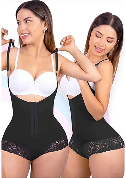 Sweet Saun Fajas Kum Saati Görünümlü Dandel Detaylı Toparlayıcı Lazer Kesim Zıbın Korse