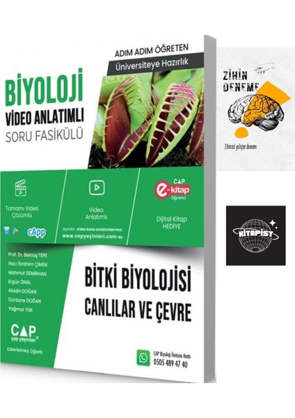 Çap Üniversiteye Hazırlık Biyoloji Bitki Biyolojisi Canlılar ve Çevre Soru FASIKÜLÜ+ZIHINDENEME-KD579