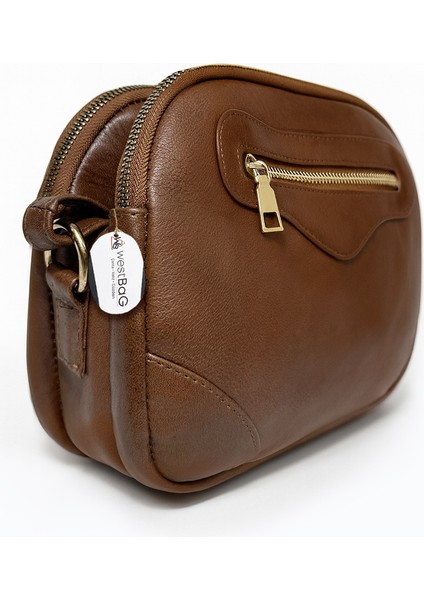 Hakiki Deri Üç Bölmeli Ayarlanabilir Uzun Askılı Çapraz Kadın Omuz Çantası Büyük Boy fiyatları