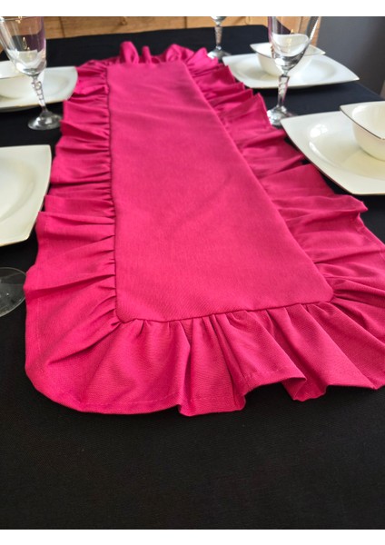 Etrafı Fırfırlı Runner - Sıvı Itici Özlliğe Sahip fırsatları