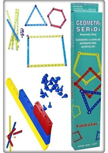 Geometri Şeridi 41 Parça Renkli Matematik Öğrenme Seti 5-7 Yaş İçin fiyatları