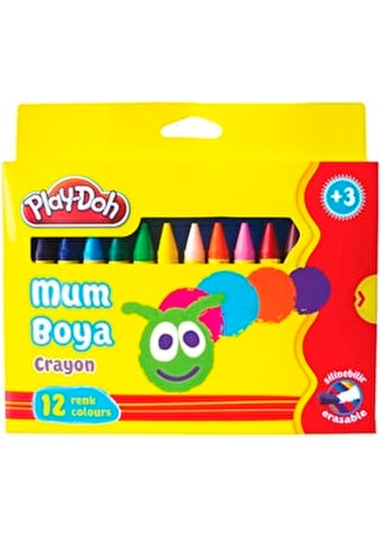 12 Renk Jumbo Mum Boya Karton Kutu 11 mm Çap 100 mm Silinebilir ve Leke Bırakmaz fiyatları
