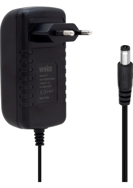 21 Volt - 1 Amper 5.5*2.5 Uçlu Priz Tipi Adaptör