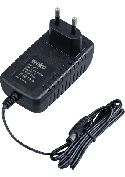 21 Volt - 1 Amper 5.5*2.5 Uçlu Priz Tipi Adaptör modelleri