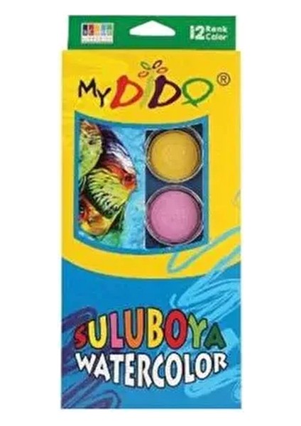 Mydido 12'Li Sulu Boya Seti Canlı Renkler ile Çocuklar İçin Eğlenceli Boyama fiyatları