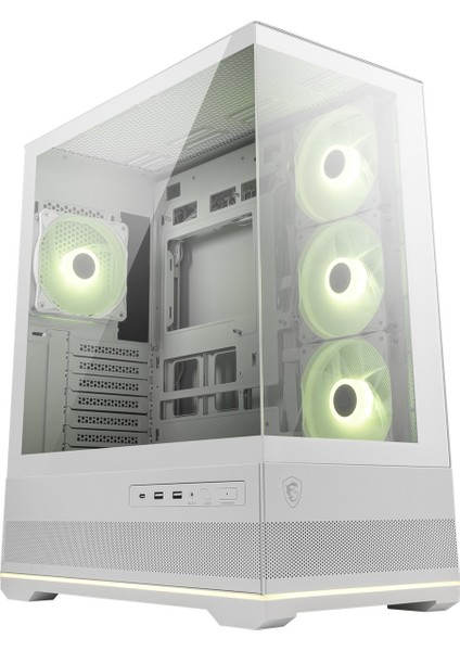Msı Mag Pano 110R Pz Whıte Temperli Cam 3X120MM 1X120MM Argb Fan Atx Beyaz Panoramik Gaming Bilgisayar Kasası fırsatları