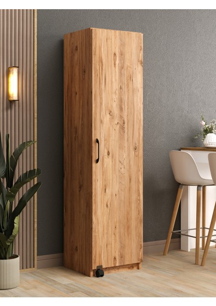 Kuzeylife Novensa Çok Amaçlı Erzak-Kiler Dolabı Tek Kapaklı Çam