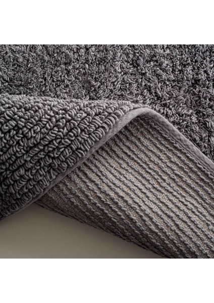 Petra 2'li Banyo Paspas Seti %100 Karde Pamuk Antrasit 60X90-40X60