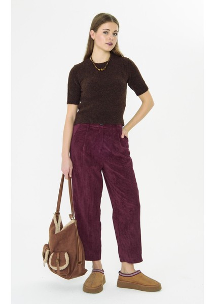 Kısa Kollu Triko Kazak Kahve fiyatları